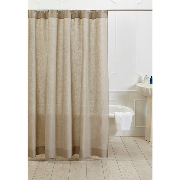 Eider & Ivory??? Macaulay Linen Single Shower Curtain Wayfair